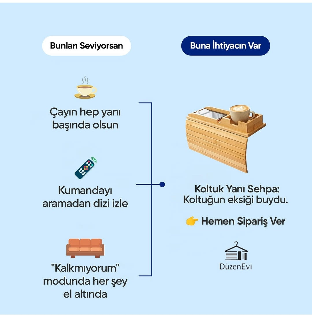 Koltuk Yanı Pratik Sehpa